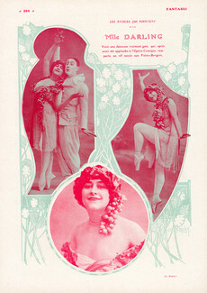 Mlle Darling 1913 Folies Bergère, Music Hall, Photo Waléry