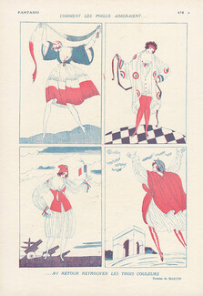 Charles Martin 1919 "Comment les poilus aimeraient..." French Flag, Marianne