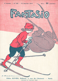Roubille 1914 Fantasio Cover Skiers