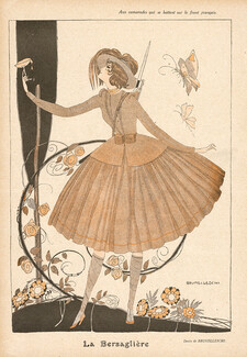 La Bersaglière, 1917 - Umberto Brunelleschi Huntress, Butterfly