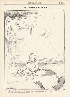 Georges Villa 1913 Les Soeurs Ennemies, Mermaid, Le Journal Amusant