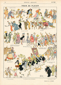 Léonce Burret 1913 Train de Plaisir, Le Journal Amusant