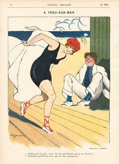 Albert Jarach 1912 À Trou-sur-Mer, Normandie, Le Journal Amusant