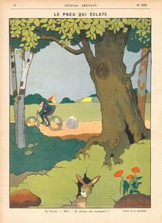 Benjamin Rabier 1912 Zut ! La Chasse Est Rouverte, The hunting season is open again, Le Journal Amusant
