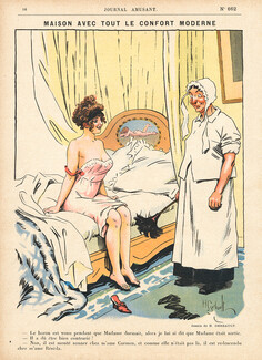 Henry Gerbault 1912 Le Confort Moderne, Polyamorous Home, Le Journal Amusant