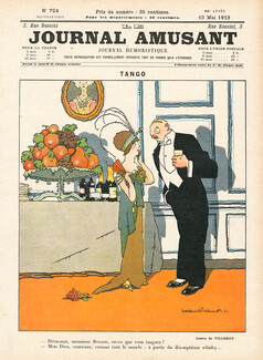 Jean Villemot 1913 Tango, "Est-ce que vous tanguez ?" Le Journal Amusant