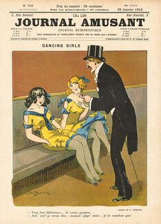 Albert Jarach 1913 Dancing Girls, American Dancers, Le Journal Amusant