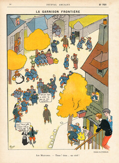 Pierlis 1913 La Garnison Frontière, The Frontier Garrison, Pierre Lissac, Le Journal Amusant