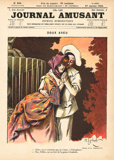 Henry Gerbault 1906 Doux Aveu, Pierrot And Columbine, Le Journal Amusant
