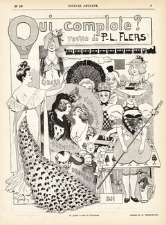 Henry Gerbault 1899 "Qui Complote ?" Revue de P. L. Flers, Parisiana
