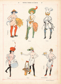 Roubille 1906 Petites Femmes de Revue, French Cabaret