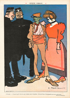 Roubille 1907 L'Apache, Entente Cordiale, Policeman