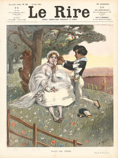 Adolphe Willette 1903 Avant les Vêpres, Le Rire Cover, Faun, Cherries