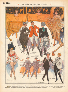 Fabien Fabiano 1917 Au Théâtre Fémina, Mistinguett, Maurice Chevalier, Chorus Girls