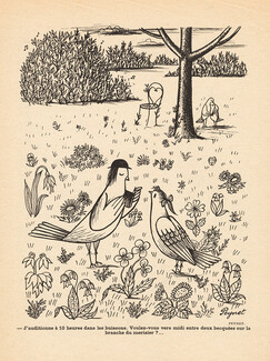 Raymond Peynet 1953 Birds