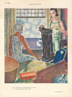 Leroy 1930 circa, Robe Noire Pour La Mer