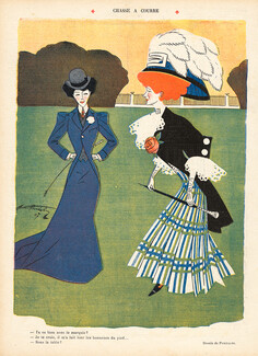 Portalez 1907 Chasse a Courre, Elegantes