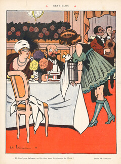 Edouard Touraine 1910 Réveillon, Restaurant, Jewish Celebrating Christ