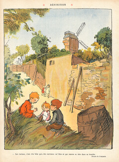 Francisque Poulbot 1910 The Definition of Tortoises, Turtles