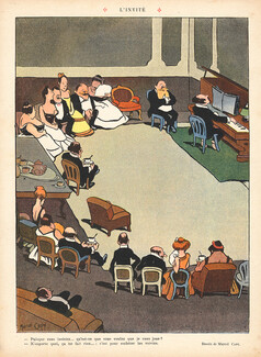Marcel Capy 1910 L'invité, Piano Player