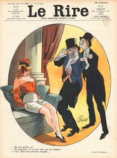 René Préjelan 1908 Sexy Carnival Costume, Le Rire Cover