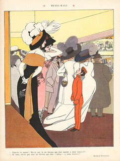 Petitjean 1910 Elegant Fashion Art Nouveau Bellhop Music Hall