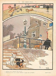 Charles Genty 1909 Les Chiens Flics, The Police Dogs