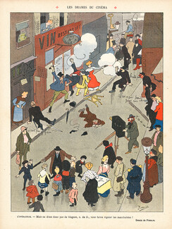 Pierlis 1910 Les Drames du Cinéma, Filmmaking, Shooting Scene