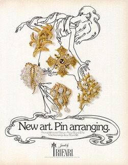 Trifari 1969 New Art. Pin arranging