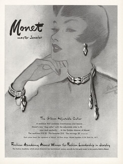 Monet (Jewels) 1950 Necklace, Bracelet, Earrings, Joseph Bolgar