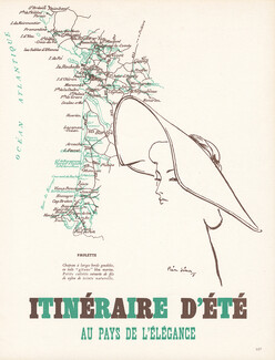 Paulette (Millinery) 1948 Itinéraire d'été, Côte Atlantique, Pierre Simon