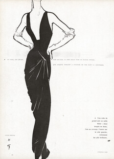 Marcel Rochas 1949 René Gruau, Evening Gown