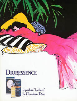 Christian Dior (Perfumes) 1980 Dioressence René Gruau
