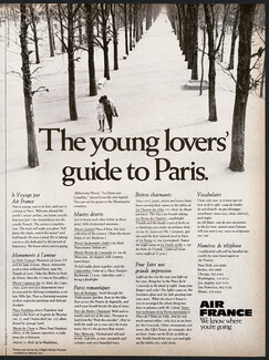 Air France 1968 The Young Lovers' Guide To Paris