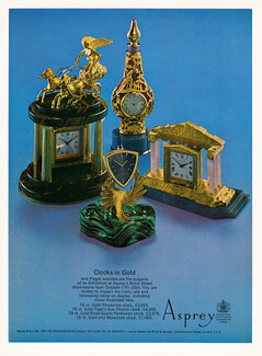 Asprey 1969 Clocks in Gold