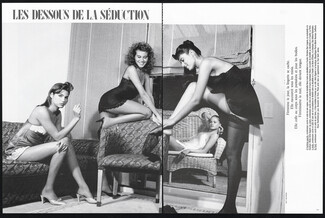 Guy Bourdin 1987 Les Dessous de la Seduction, Christian Dior, La Perla, Stockings, 4 pages