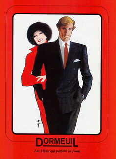 Dormeuil (Fabric) 1988 Men's Clothing, René Gruau