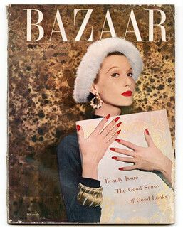Harper's Bazaar October 1952 Beauty Issue, Cover Christian Dior, Photo Louise Dahl-Wolfe