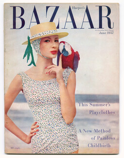Harper's Bazaar June 1957 Cover Givenchy for Jantzen, Photo Louise Dahl-Wolfe