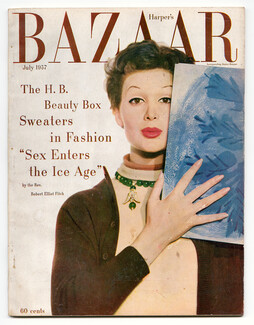 Harper's Bazaar July 1957 Cover Van Cleef & Arpels, Photo Louise Dahl-Wolfe