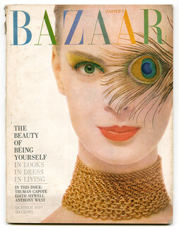 Harper's Bazaar October 1959 Jantzen Gruau, Crescendoe, Cover by Richard Avedon