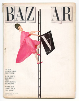 Harper's Bazaar December 1959 Warhol Noel Provincial, Cover Givenchy by Avedon