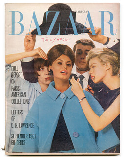 Harper's Bazaar September 1961 Sophia Loren by Avedon, Wearing Roger Vivier, Miriam Haskell