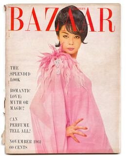 Harper's Bazaar November 1961 Cardin Hiroko, Harry Winston, Cover by Richard Avedon