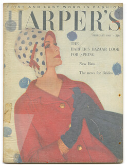 Harper's Bazaar UK February 1961 Cover Richard Dormer