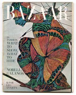 Harper's Bazaar May 1967 Cover Nina Ricci, Photo Frank Horvat