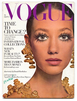 UK Vogue British Magazine 1968 September, Marisa Berenson, David Bailey, Pierre Cardin, Yves Saint Laurent