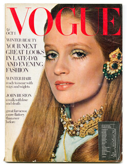 UK Vogue British Magazine 1968 October 1, Cover by David Bailey, Irving Penn, David Montgomery