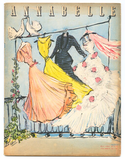 Annabelle 1951 (Edition Française) Mai, N°123, J.L. Clerc, Fashion Zoltan Kemeny, Schiaparelli, Fath, Dior, Lafaurie, Robert Piguet, Paquin