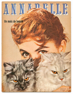 Annabelle 1955 Février, N°168, Cats Photo Tenca, Hamol